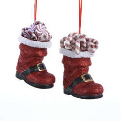 Item 101614 Santa Boot With Candy Ornament