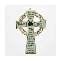 Item 101678 Porcelain Irish Cross Ornament