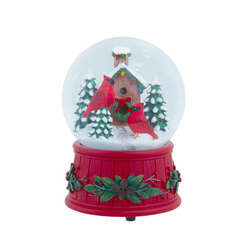 Item 101730 thumbnail Wind-up Musical Cardinals With Tree Waterglobe