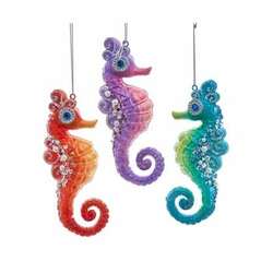 Item 101740 Glass Seahorse Ornament