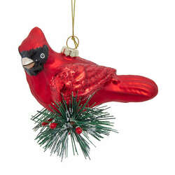Item 101793 Glass Cardinal Ornament