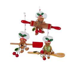 Item 101843 Gingerbread With Spatula/Spoon/Rolling Pin Ornament