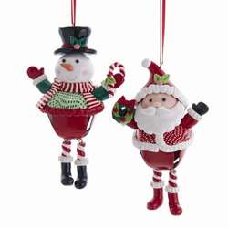 Item 101852 Snowman/Santa Bell Ornament