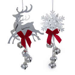 Item 101860 Deer/Snowflake Bell Ornament