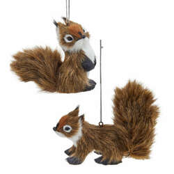 Item 101890 thumbnail Furry Brown Squirrel Ornament