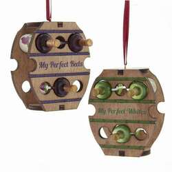 Item 101909 Wine Rack With Words Ornament