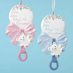 Item 102063 Baby's First Christmas Rattle Ornament