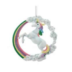 Item 102099 Rainbow Unicorn Ornament