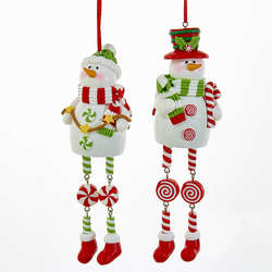 Item 102166 Snowman With Dangle Legs Ornament