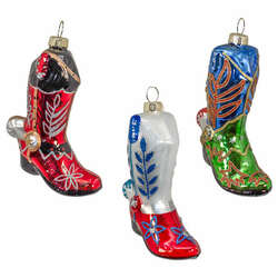Item 102217 thumbnail Glass Cowboy Boot Ornament