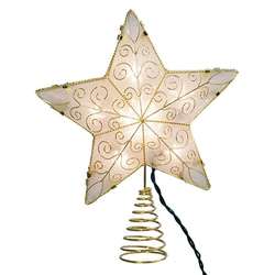 Item 102231 Gold Star Tree Topper With 10 Lights