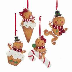 Item 102232 Gingerbread Girl/Boy With Candy/Treats Ornament