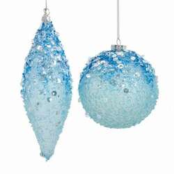 Item 102254 Blue Finial/Ball Ornament