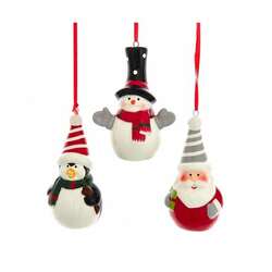 Item 102271 Ceramic Penguin/Santa/Snowman Ornament