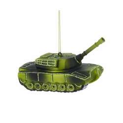 Item 102282 Glass Green Tank Ornament