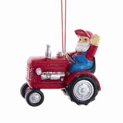 Item 102285 Santa Driving Tractor Ornament