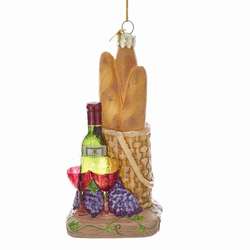 Item 102336 Noble Gems Bread and Wine Ornament