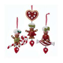 Item 102354 Gingerbread Boy/Girl On Candy/Cookie Ornament