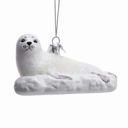 Item 102361 Noble Gems Seal On Iceberg Ornament