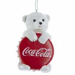 Item 102412 Coke Cub With Bottle Cap Ornament