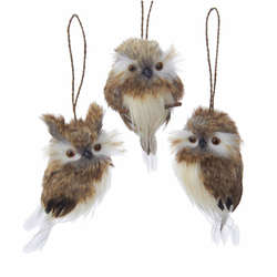 Item 102456 Brown/White Owl Ornament