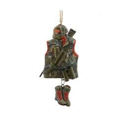 Item 102681 Hunting Vest Hat And Boots Ornament