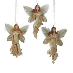 Item 102685 Platinum/Ivory Angel Ornament