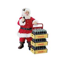 Item 102753 thumbnail Coke Santa With Delivery Cart Sit Around