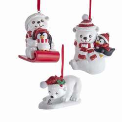 Item 102767 thumbnail Bear With Fish And Penguin Ornament