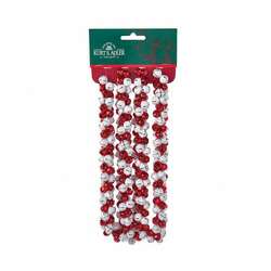 Item 102775 6ft Red/White Bell Garland