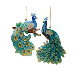 Item 102784 Tin Peacock Ornament