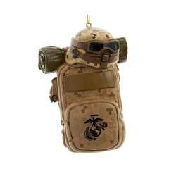 Item 102934 Marine Corps Backpack With Helmet Ornament
