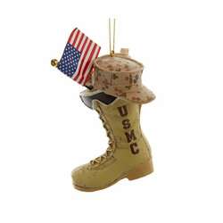 Item 102949 Marine Corps Boot With Flag Ornament