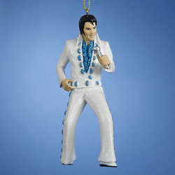 Item 102958 White Concho Suit Elvis Ornament
