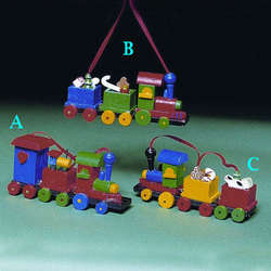 Item 102976 Multicolor Train Ornament
