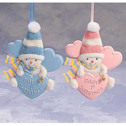 Item 102996 Baby's First Christmas Snowman Ornament
