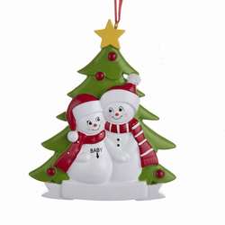 Item 103019 Pregnant Snow Couple Ornament
