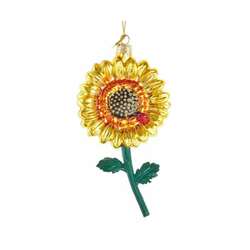 Item 103032 Glass Sunflower Ornament