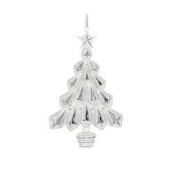 Item 103051 Clear Glittered Christmas Tree Ornament