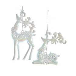 Item 103067 White Deer Ornament