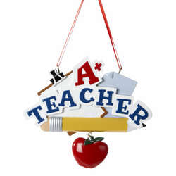 Item 103088 A+ Teacher Ornament