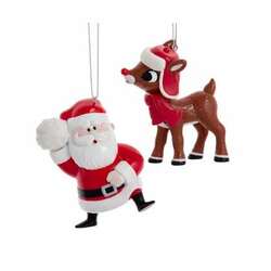 Item 103135 Rudolph/Santa Ornament