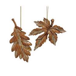 Item 103144 thumbnail Leaf With Glitter Edge Ornament