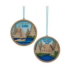 Item 103167 thumbnail Lake Boat/House Ornament