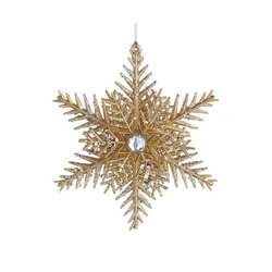 Item 103172 Champagne Gold Snowflake Ornament