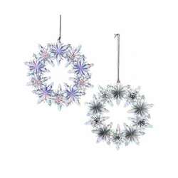 Item 103181 Lavender/Clear Wreath Ornament