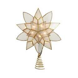 Item 103250 LED Gold Tin Double Point Tree Topper
