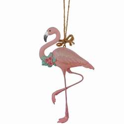 Item 103251 Transparent Pink Flamingo Ornament