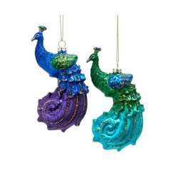 Item 103260 Glass Peacock Ornament