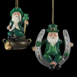 Item 103268 Irish Santa Ornament